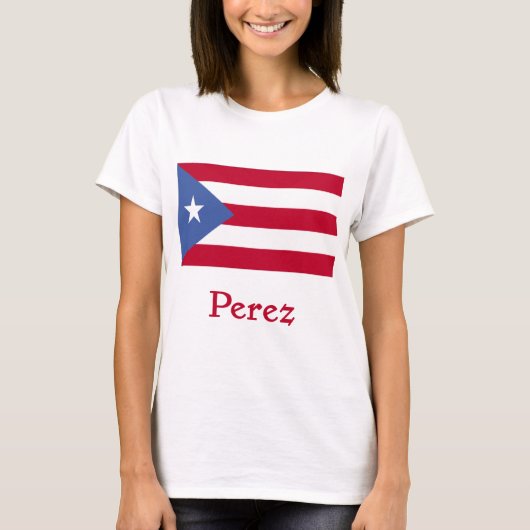 T-shirt Drapeau de Portoricain de Perez (Devant)