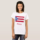 T-shirt Drapeau de Portoricain de Perez (Devant entier)