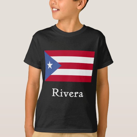 T-shirt Drapeau de Portoricain de Rivera (Devant)