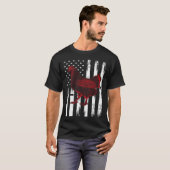 T-shirt Drapeau de poulet cool (Devant entier)
