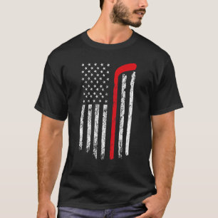 T-shirt Drapeau de pratique de hockey sur glace américain