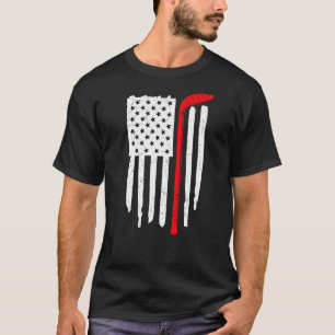 T-shirt Drapeau de pratique de hockey sur glace américain