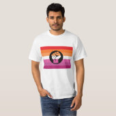 T-shirt Drapeau de protestation lesbienne (Devant entier)