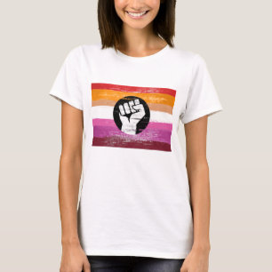 T-shirt Drapeau de protestation peint lesbien