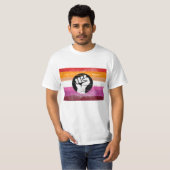 T-shirt Drapeau de protestation peint lesbien (Devant entier)