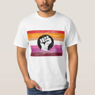 T-shirt Drapeau de protestation peint lesbien