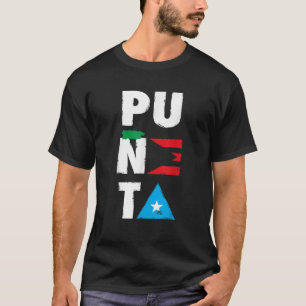 T-shirt Drapeau de Puneta Bandera Porto Rico en détresse