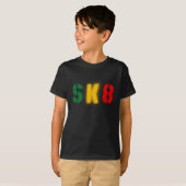 T-shirt drapeau de rasta de l'estencil sk8 (Devant entier)