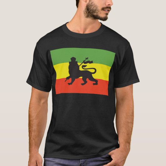 T-shirt Drapeau de Rastafarian (Devant)