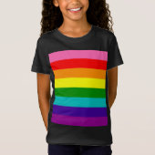 T-Shirt Drapeau de rayures de l'original 8 du gay pride (Devant)
