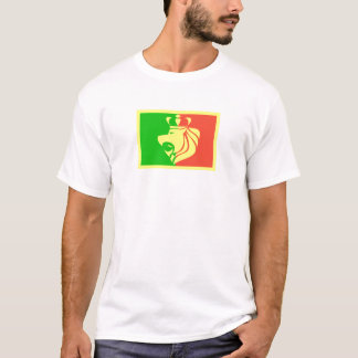 T-shirt Drapeau de reggae de Rasta avec le lion couronné