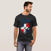 T-shirt Drapeau de République Dominicaine (Devant entier)