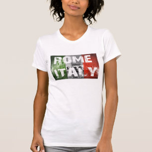 T-shirt Drapeau de Rome Italie au-dessus de Colisé