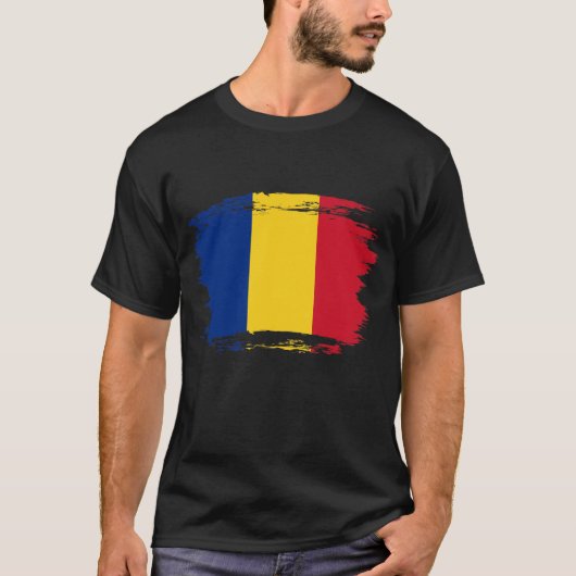 T-shirt Drapeau de Roumanie (Devant)