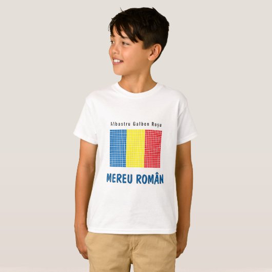 T-shirt Drapeau de Roumanie (Devant entier)