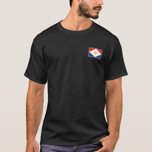 T-Shirt Drapeau de Saba (Devant)