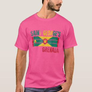 T-shirt Drapeau de Saint-George's Grenade Hommes Femmes En