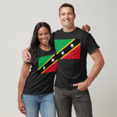 T-shirt Drapeau de saint Kitts et Niévès (Unisexe)