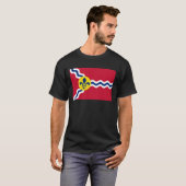 T-shirt Drapeau de Saint-Louis (Devant entier)