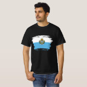 T-shirt Drapeau de Saint-Marin (Devant entier)