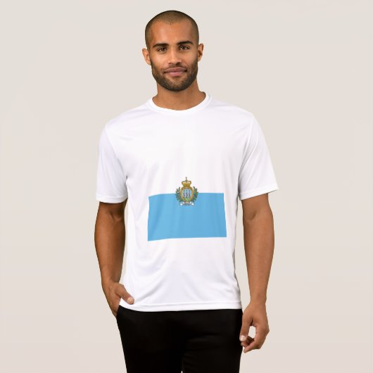T-shirt Drapeau de Saint-Marin (Devant entier)