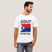 T-shirt Drapeau de Saint-Martin (Devant entier)