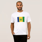 T-shirt Drapeau de Saint-Vincent (Devant entier)