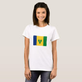 T-shirt Drapeau de Saint-Vincent (Devant entier)