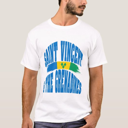 T-shirt Drapeau de Saint-Vincent-et-les-Grenadines (Devant)