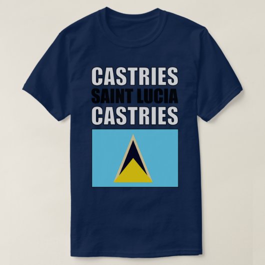 T-shirt Drapeau de Sainte-Lucie (Design devant)