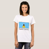 T-shirt Drapeau de Sainte-Lucie (Devant entier)