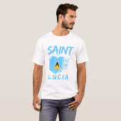 T-shirt Drapeau de Sainte-Lucie (Devant entier)