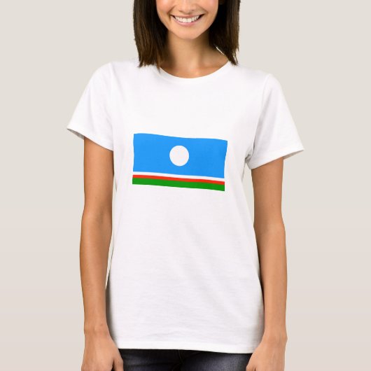 T-shirt Drapeau de Sakha (Devant)