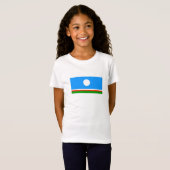 T-Shirt Drapeau de Sakha (Devant entier)
