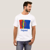 T-shirt Drapeau de Sapmi avec le nom dans Saami (Devant entier)