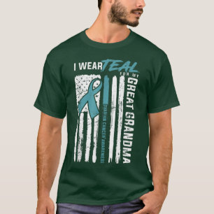 T-shirt Drapeau de sensibilisation au cancer de l'ovaire d