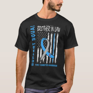 T-shirt Drapeau de sensibilisation au diabète de type 1 po