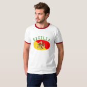 T-Shirt Drapeau de Sicile (Devant entier)
