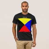 T-shirt Drapeau de signalisation Zulu Code Morse Conceptio (Devant entier)