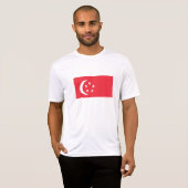 T-shirt Drapeau de Singapour (Devant entier)