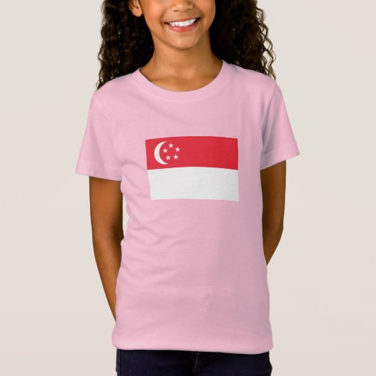 T-Shirt Drapeau de Singapour (Devant)