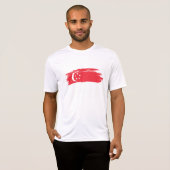 T-shirt Drapeau de Singapour (Devant entier)