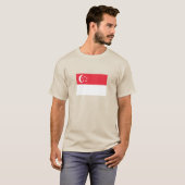 T-shirt Drapeau de Singapour (Devant entier)