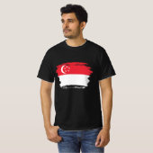 T-shirt Drapeau de Singapour (Devant entier)