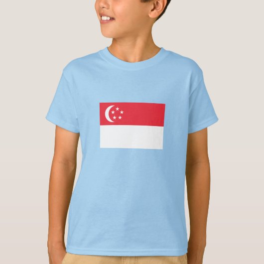 T-shirt Drapeau de Singapour (Devant)