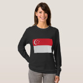 T-shirt Drapeau de Singapour (Devant entier)