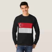 T-shirt Drapeau de Singapour (Devant entier)