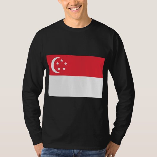 T-shirt Drapeau de Singapour (Devant)