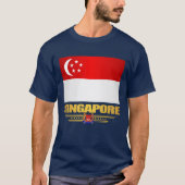 T-shirt Drapeau de Singapour (Devant)