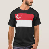 T-shirt Drapeau de Singapour (Devant)